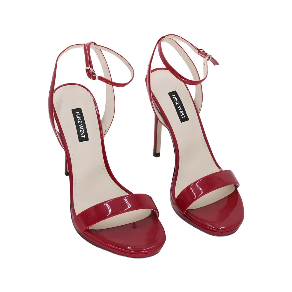 Nine West Womens Loola Patent Sandals Red Size 7M